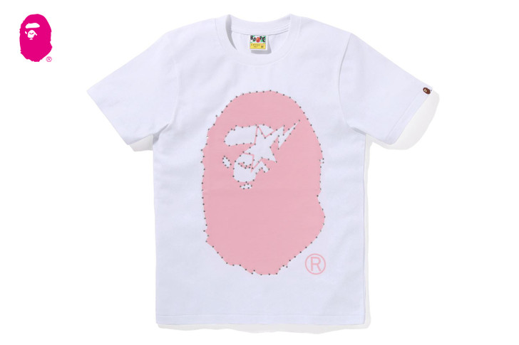 CRYSTAL STONE STA EYE BIG APE HEAD TEE 1M30-210-054