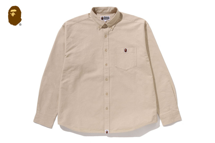 ONE POINT LINE CAMO JACQUARD OXFORD LS SHIRT 1M30-131-307