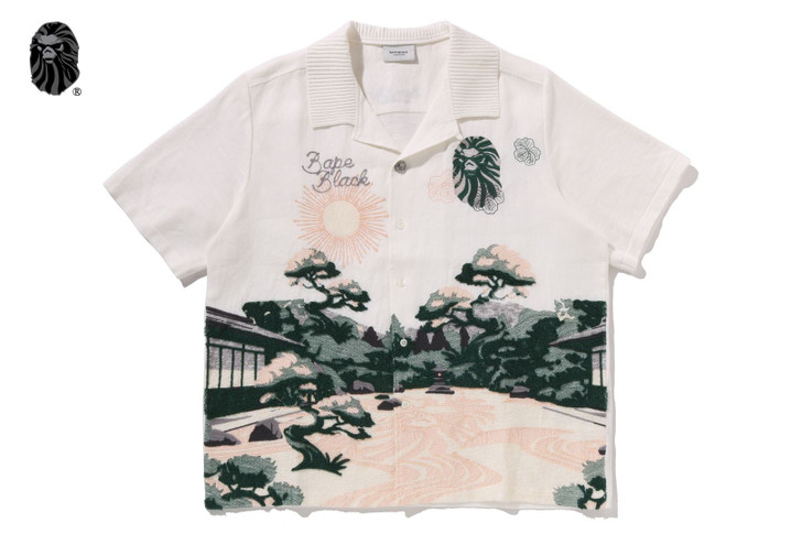 BAPE BLACK LANDSCAPE EMB SHIRT 1M20-132-305