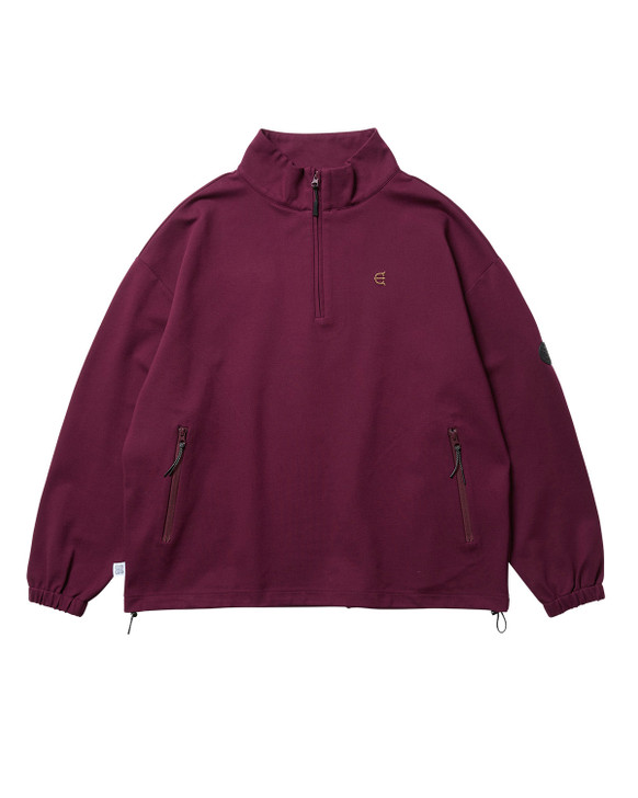 PUNCH HALF ZIP SWEAT - BURGUNDY 10224315367738
