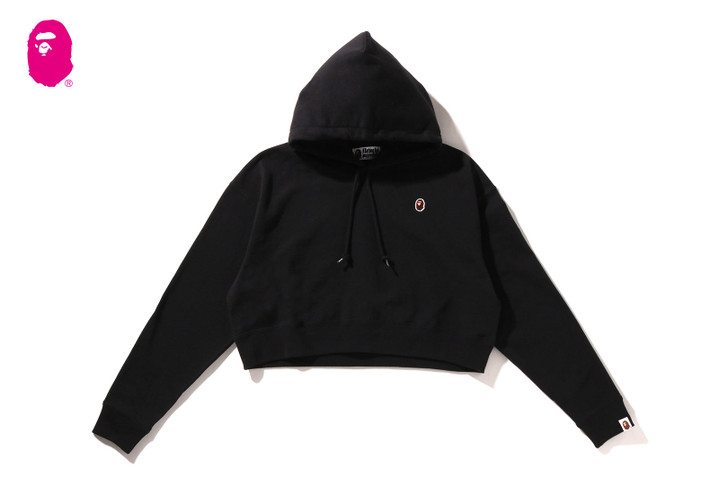 APE HEAD ONE POINT CROPPED PULLOVER HOODIE 1M30-214-306