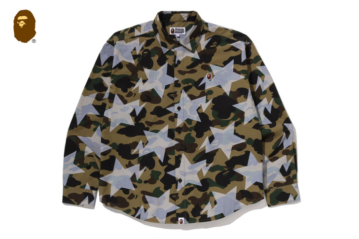 STA OVER PRINT 1ST CAMO POPLIN LS SHIRT 1M30-131-303