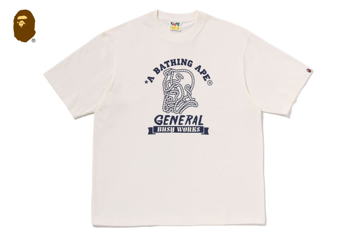 APE GENERAL COLLEGE RELAXED FIT TEE 1M30-110-308