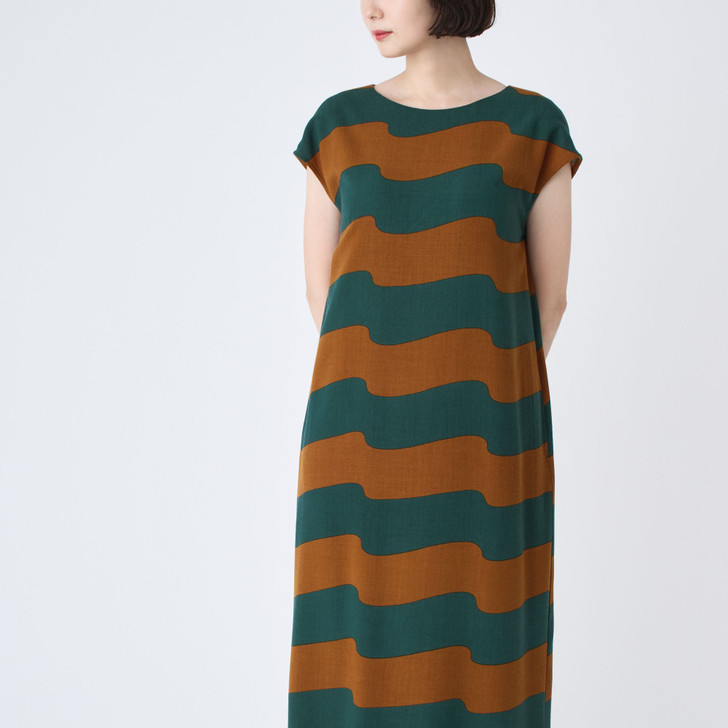 Wind Flag French Sleeve Dress AES3217M