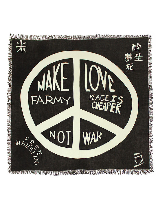 Rayon Fringe Square Stole (GIANT PEACE) K2604XM526