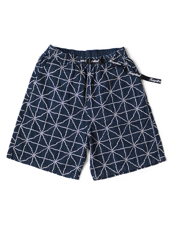 8Oz Denim FOLK-DOJO Embroidered Easy Shorts EK-1731SP
