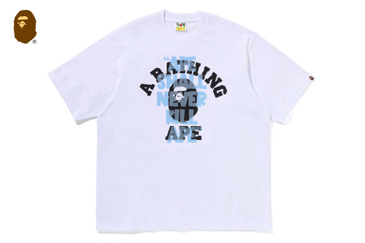 APE SHALL NEVER KILL APE COLLEGE RELAXED FIT TEE 1M30-110-343