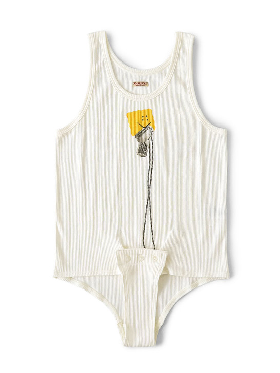 60/2 Random Bear Voice Print Swim Tank Top (PECKISH Dog Tag Print) K2604SC130