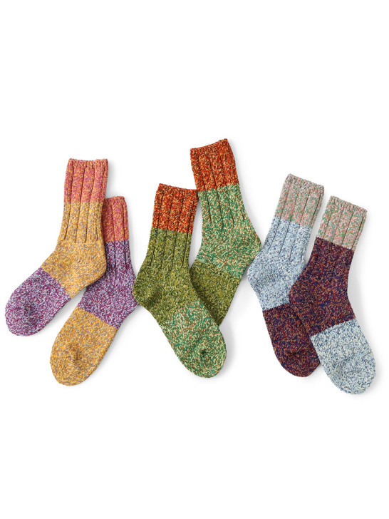 56-Ply Asymmetrical Van Gogh Heathered Socks EK-1331EK-1331XS