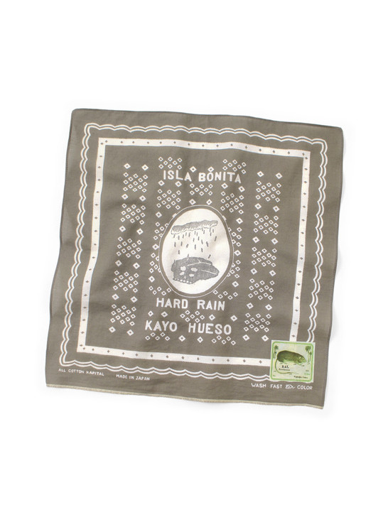 fastcolor Selvedge Bandana (Polka Dot Hard Rain) 15X15 K2606BA555