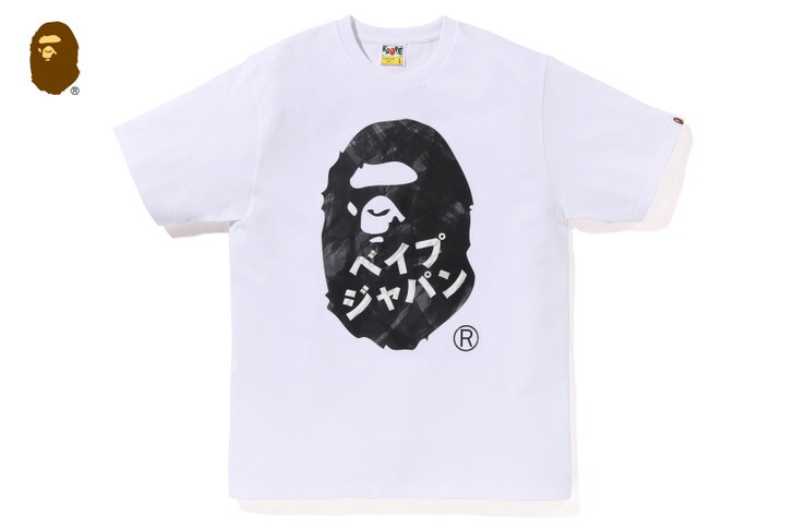 APE HEAD INK PAINTING TEE 1M22-110-056