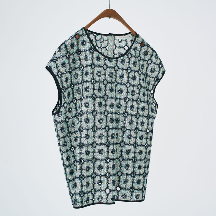 forest wave + anemone French Sleeve Blouse AES1477S