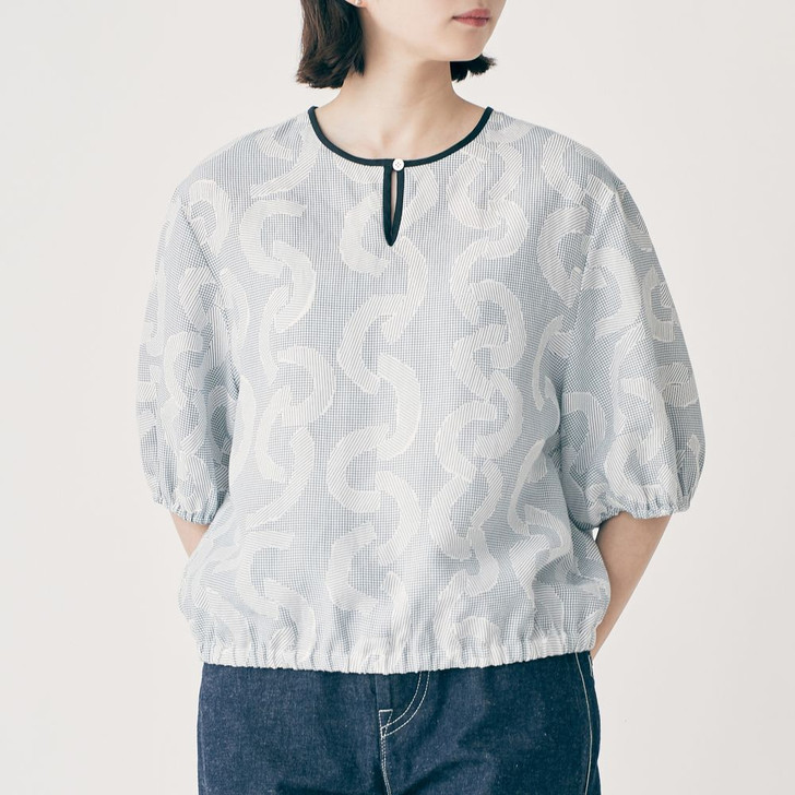 riffle Crew Neck Blouse ADS1375S