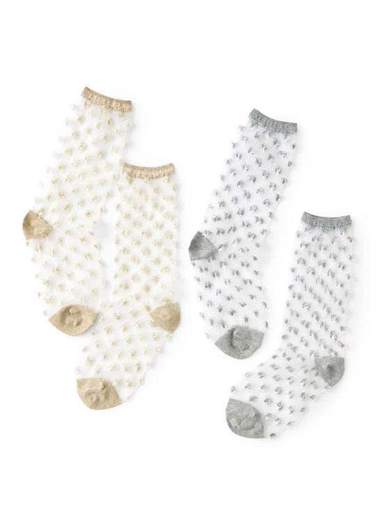 168 Crystal Cactus See-Through Socks K2603XS516