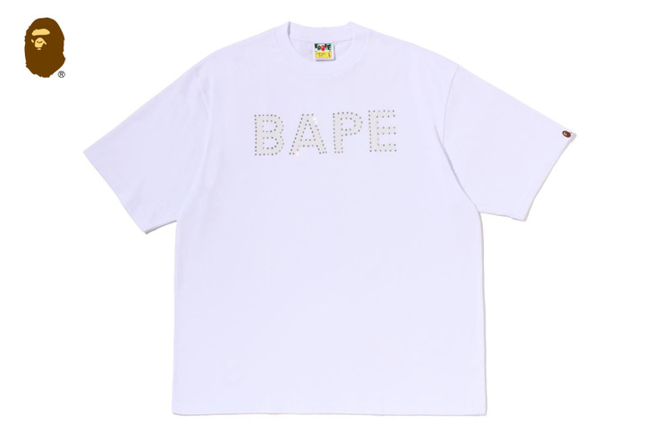 BAPE RHINESTONE LOGO RELAXED FIT TEE 1M80-110-311