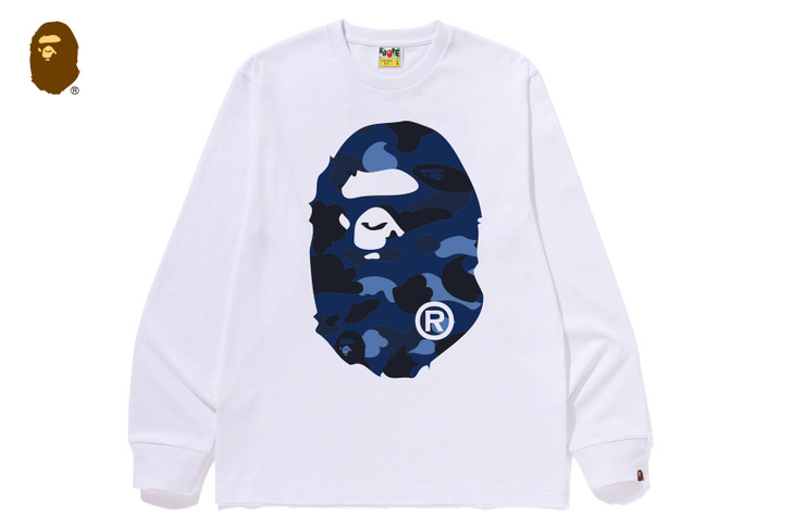 COLOR CAMO BIG APE HEAD LS TEE 1M80-111-055