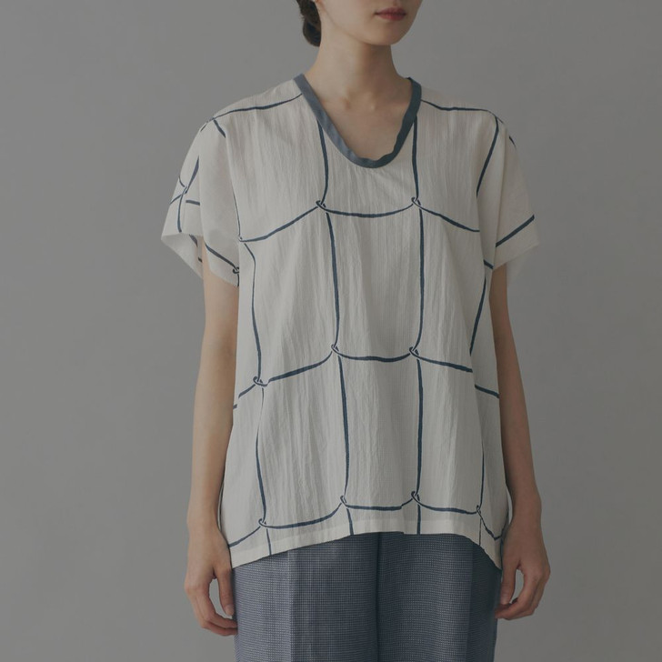 ribbon frame Blouse ACS1353S