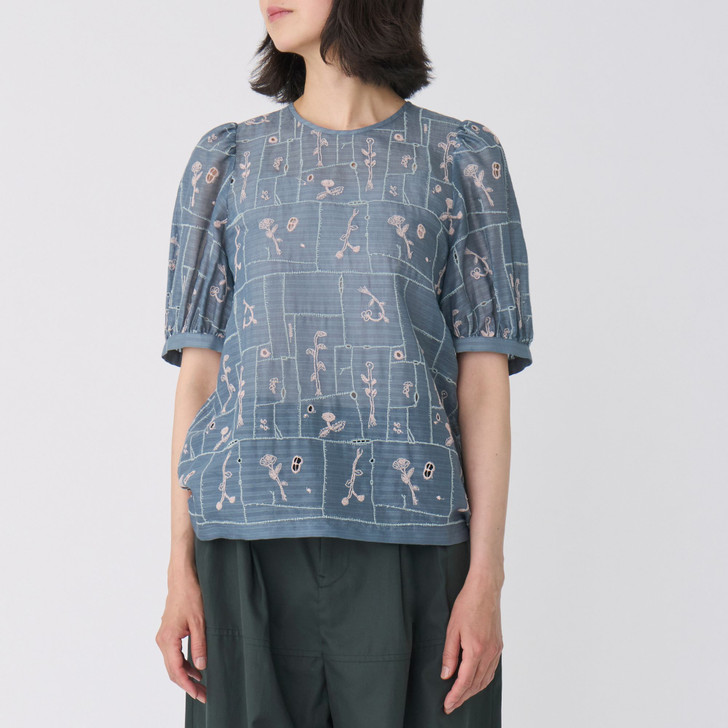 garden patchwork Blouse AES1478S