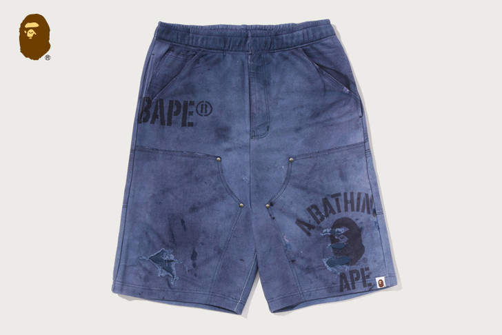 FAKE PRINT RELAXED FIT SWEAT SHORTS 1M20-153-001