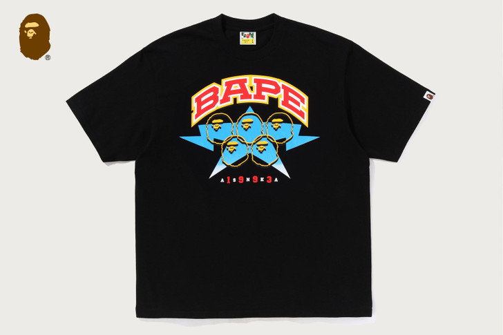 BAPE TWIN STA SPORT COLLEGE RELAXED FIT TEE 1M80-110-332