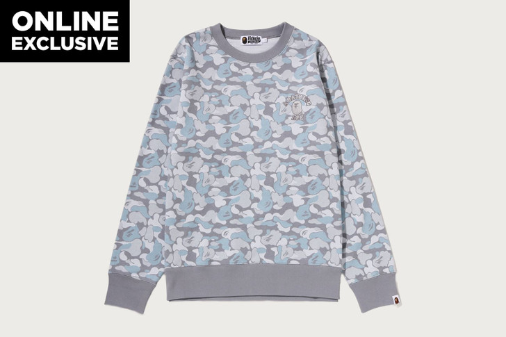 BAPE CARD CAMO COLLEGE ONE POINT SWEATSHIRT BAPEC 1M75-113-001