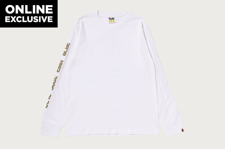 BAPE CARD GRAPHIC LONG SLEEVE TEE BAPEC 1M75-111-001