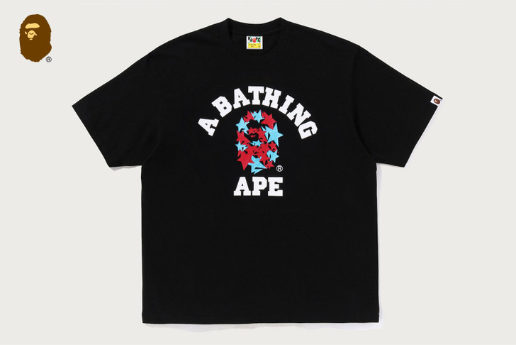 METALLIC BAPE STA COLLEGE RELAXED FIT TEE 1M80-110-335