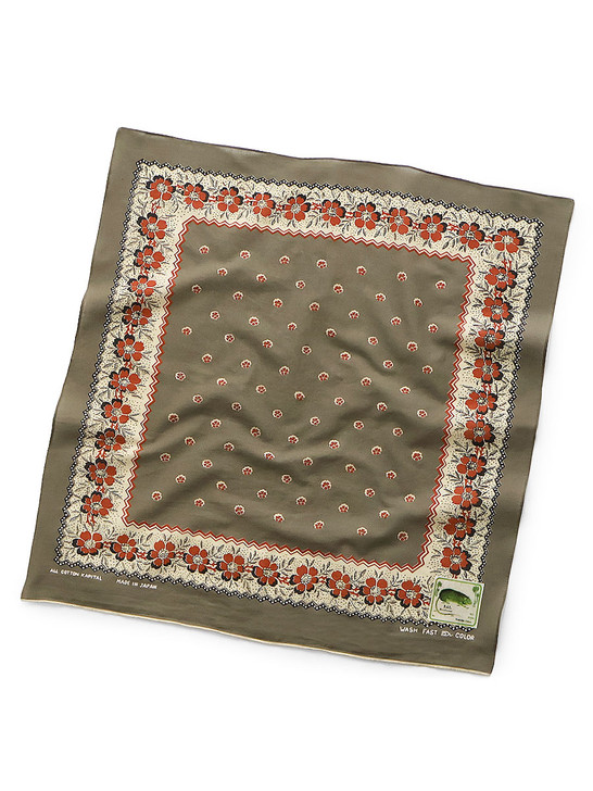 fastcolor Selvedge Bandana (Garland Calico) 20X20 K2609BA506