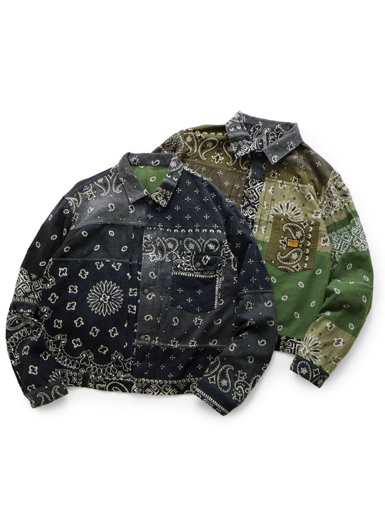 Flannel Reversible Bandana Print 1St Jacket EK-1117EK-1117LJ