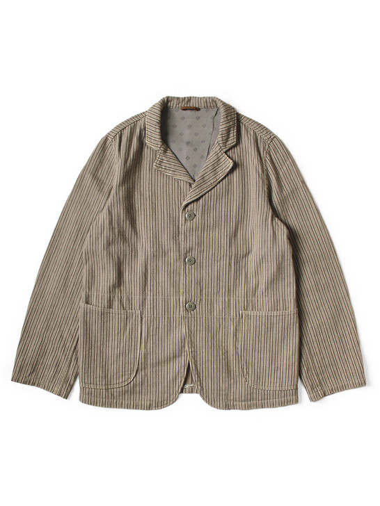 Twill Aging Wool Stripe Hospital Jacket K2510LJ141