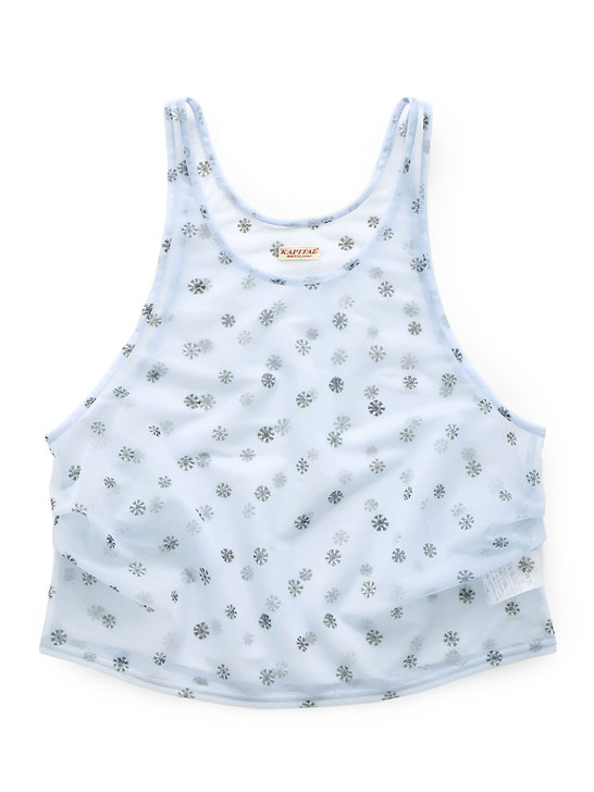 Sheer Jersey Knit Tank Top With Small Pattern K2605SC182