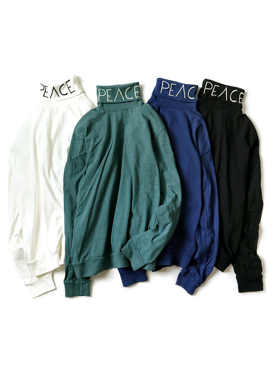 18.5/- Jersey High-Neck Long-Sleeve T-Shirt (PEACE Embroidery) EK-1301