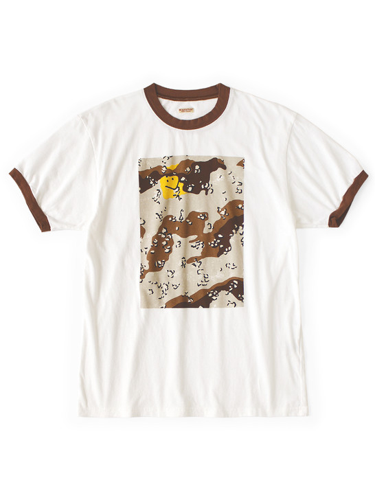 20/- Tenjiku Ringer T-shirt (PECKISH Chocolate Chip Camo Print) K2605SC205