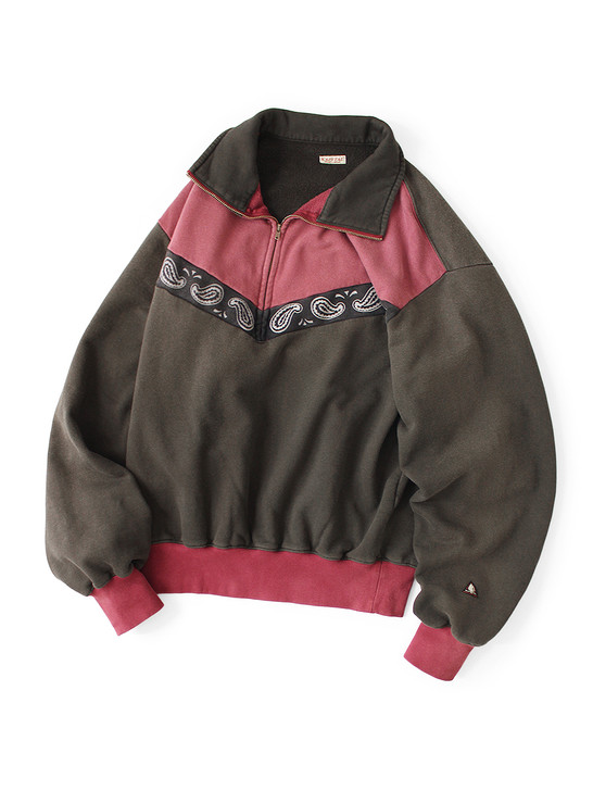 20/10 French Terry 2-Tone Half-Zip Sweatshirt (Pecos Paisley) K2608LC001