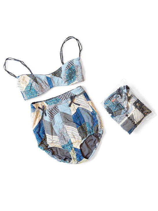 YABANE Quilted Patchwork Retro Swimsuit K2404XG518