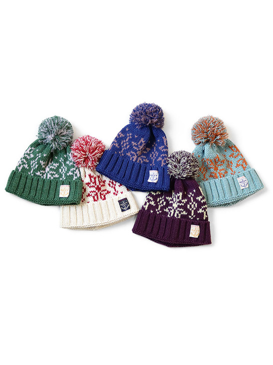 3G Wool Snow Pattern Knit Cap K2411XH556