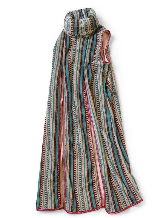 Columbia-stripe Print Fleece Lamp Dress K2511OP189