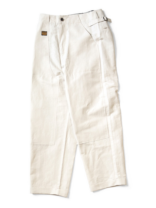 Cotton-linen Herringbone Lumbar Suit Pants K2502LP002