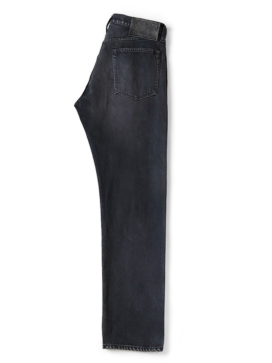 14Oz Black x Black Denim 5-Pocket Monkey CISCO (Distressed) SLP106A