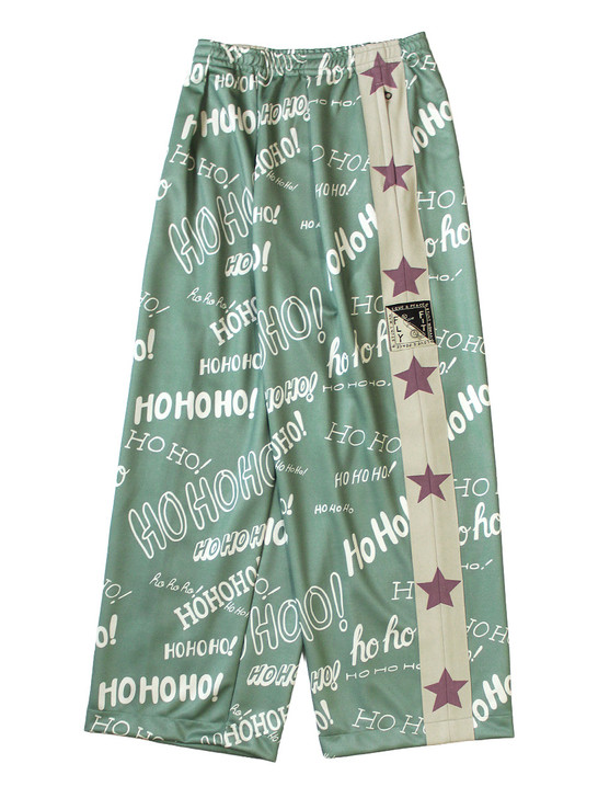 Smooth Jersey HOHOHO Pattern Baggy Track Pants K2511LP166