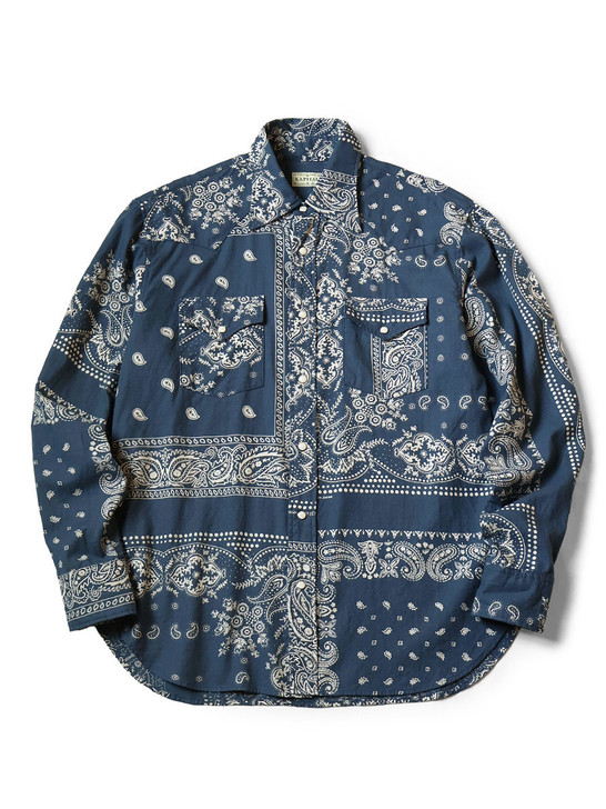 Viyella Bandana Pattern Husky Western Shirt K2509LS079EK-1921LS