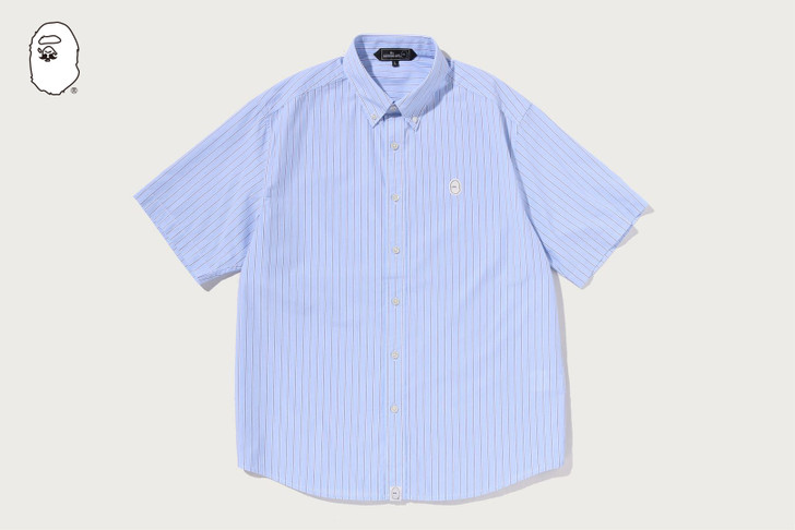 MULTI STRIPES COTTON POPLIN SS SHIRT 7M20-132-306