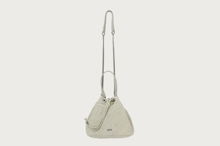 DENIM CAMO QUILTING BUCKET BAG 1M70-290-305