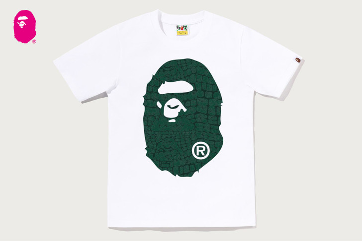 CROC PATTERN BIG APE HEAD TEE 1M80-210-034