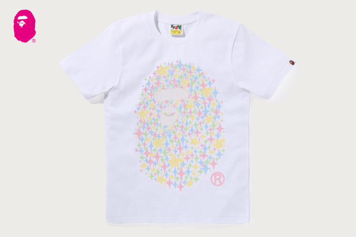 BLING STAR GLITTER APE HEAD TEE 1M30-210-060