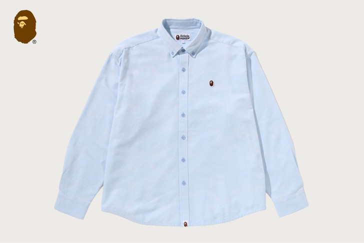 ONE POINT SOLID CAMO JACQUARD OXFORD LS SHIRT 1M80-131-301