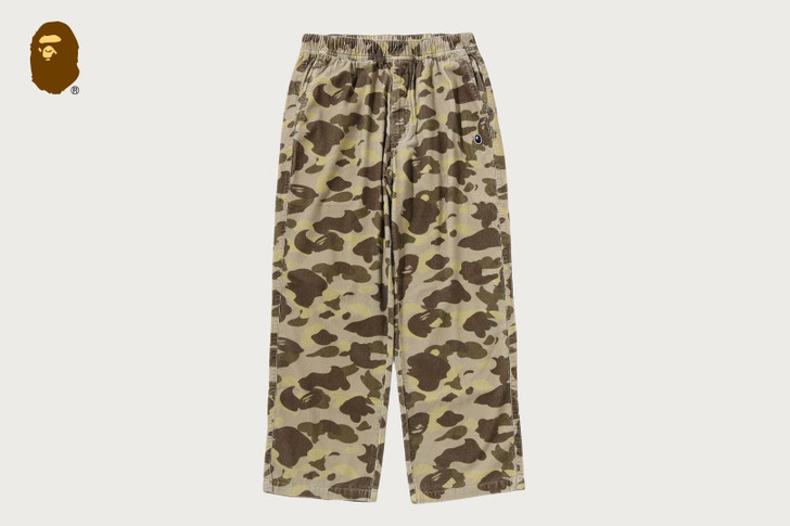 COLOR CAMO ONE POINT CORDUROY RELAXED FIT PANTS 1M80-152-306