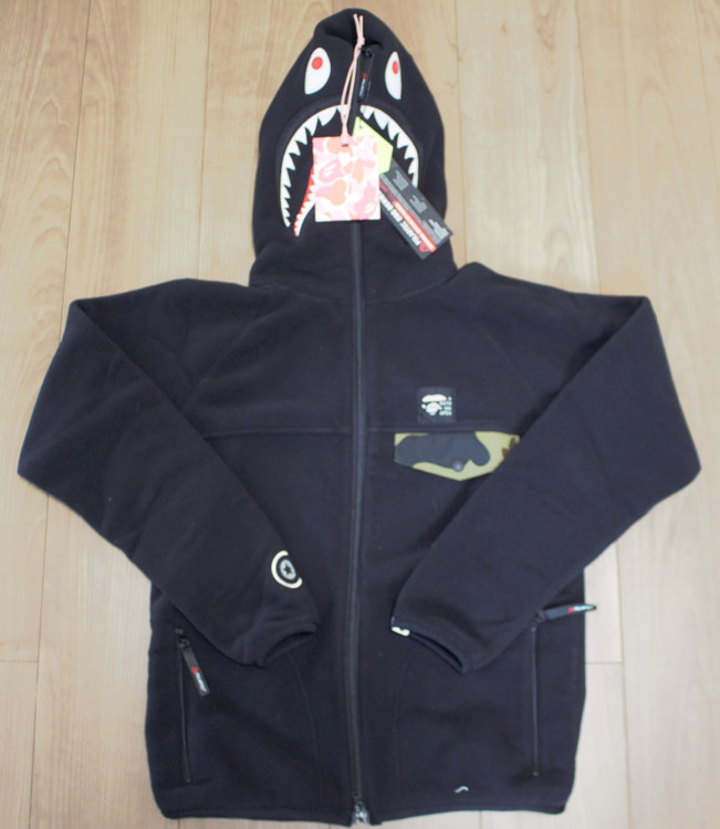 BAPE SHARK POLARTEC FULL ZIP HOODIE 1H80-215-507
