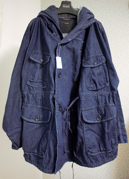 KAPITAL 10Oz Denim Ring Coat EK-1475LJEK-1475LJA KAPITAL 10Oz Denim Ring Coat EK-1475LJEK-1475LJA