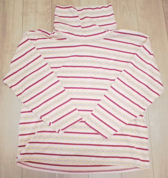 KAPITAL Sunrise Jacquard Striped Jersey Baggy High Neck Long T K2311LC146